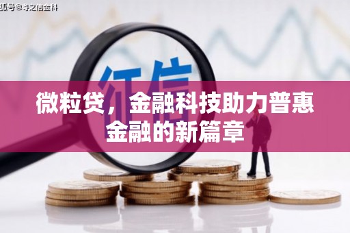 六甲微粒贷，金融科技助力普惠金融的新篇章