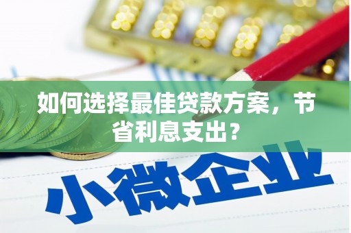 六甲如何选择最佳贷款方案，节省利息支出？