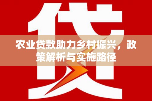 六甲农业贷款助力乡村振兴，政策解析与实施路径