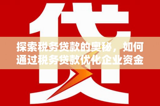 六甲探索税务贷款的奥秘，如何通过税务贷款优化企业资金流