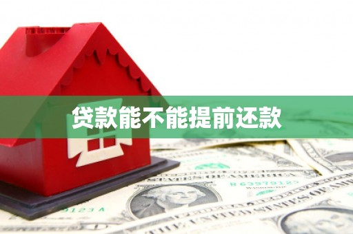 六甲贷款能不能提前还款
