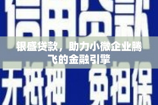六甲银盛贷款，助力小微企业腾飞的金融引擎