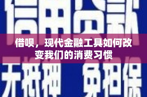 六甲借呗，现代金融工具如何改变我们的消费习惯