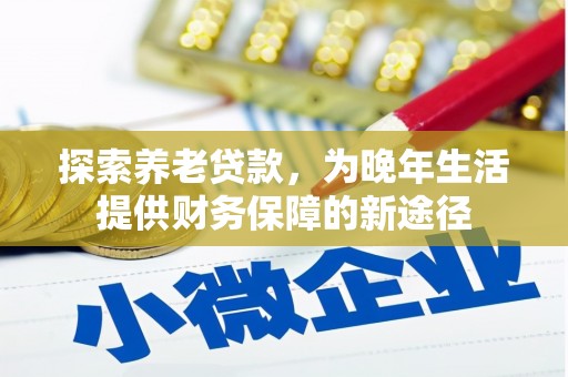 六甲探索养老贷款，为晚年生活提供财务保障的新途径
