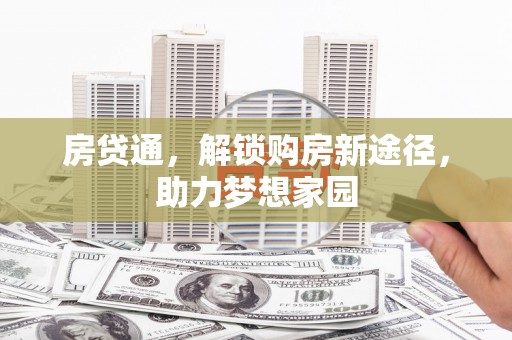 六甲房贷通，解锁购房新途径，助力梦想家园