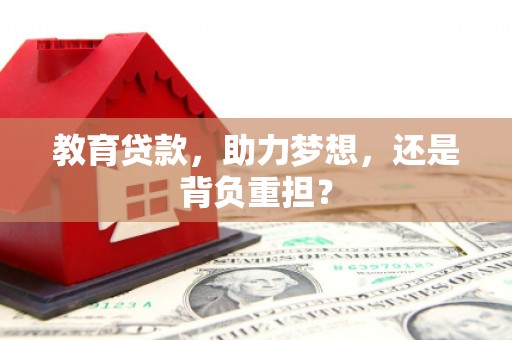 六甲教育贷款，助力梦想，还是背负重担？