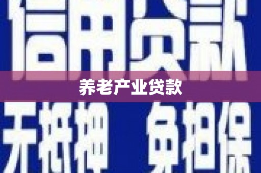六甲养老产业贷款