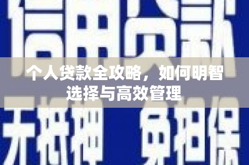 六甲个人贷款全攻略，如何明智选择与高效管理
