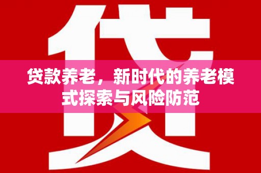 六甲贷款养老，新时代的养老模式探索与风险防范