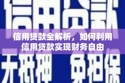 六甲信用贷款全解析，如何利用信用贷款实现财务自由